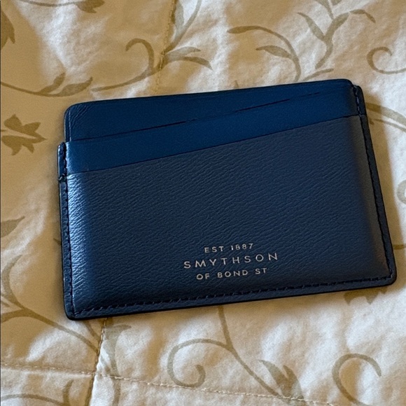 Smythson of Bond St blue Card Case id wallet credit card business - Picture 7 of 7